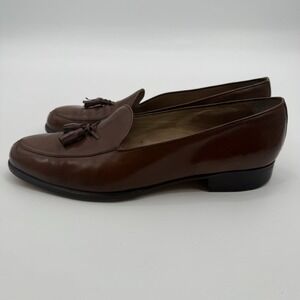 A. Testoni Walter‎ Newberger Brown Tasseled Loafers  Mens Size Jumbo 10 Italy